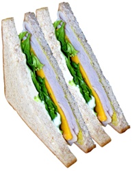 Sandwich, Turkey & Cheese (White)